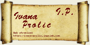Ivana Prolić vizit kartica